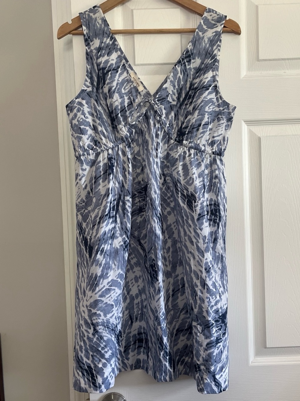 Haven Well Within Blue Print Sleeveless V-Neck Women’s sun Dress